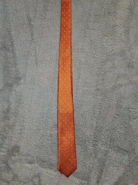 The Tie Bar Silk Orange Micro-dot tie